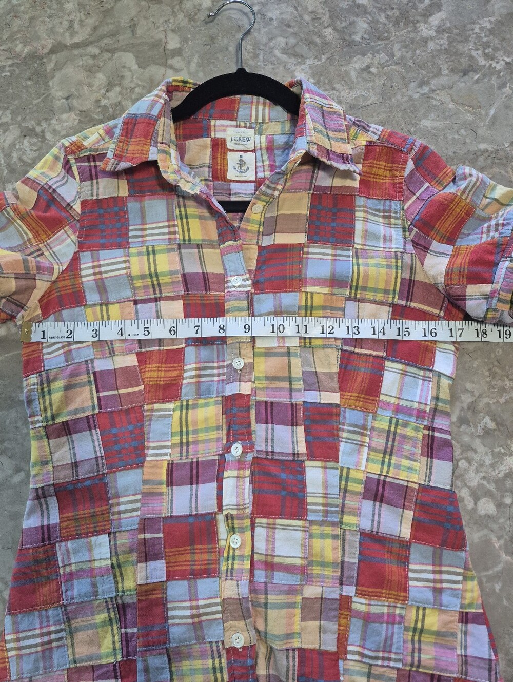 J Crew Vintage Summer 2008 Madra Plaid Patchwork Size 2 - Picture 7 of 7